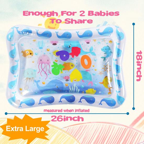 Baby Waterspeelmat - speelmat baby - babytrainer - speelmat - Opblaasbare baby mat - watermat - Speelkleed