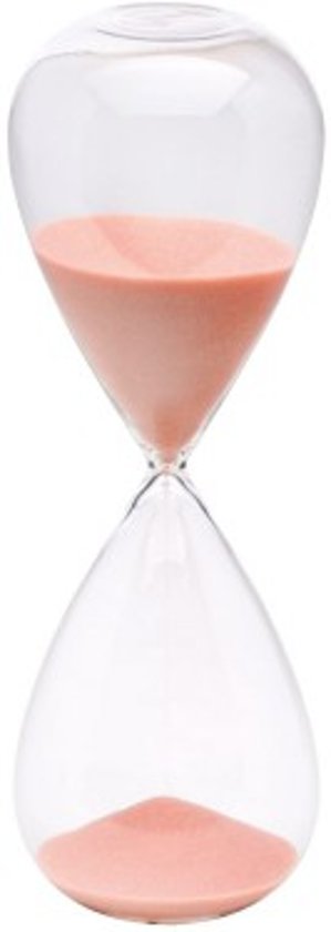 Afbeelding van het spel Zandloper - glas - roze - Leukste Winkeltje