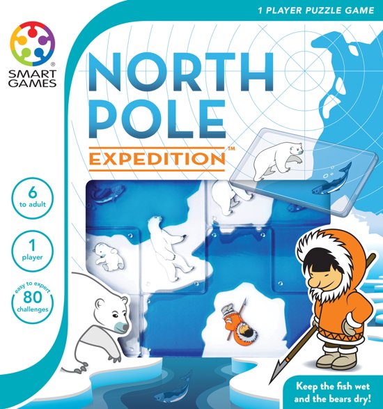 Thumbnail van een extra afbeelding van het spel Smart Games North Pole Expedition (80 opdrachten)