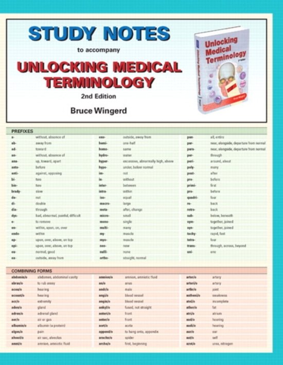 Afbeelding van het spel Study Notes for Unlocking Medical Terminology