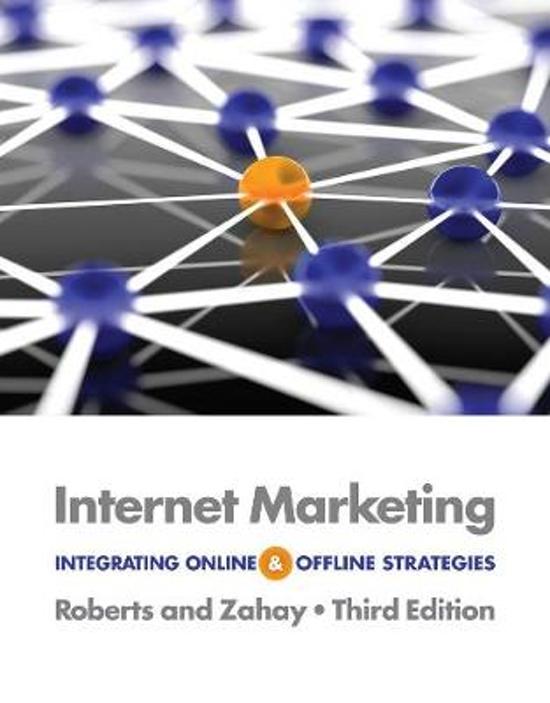 Official© Solutions Manual to Accompany Internet Marketing Integrating Online and Offline Strategies,Roberts,3e