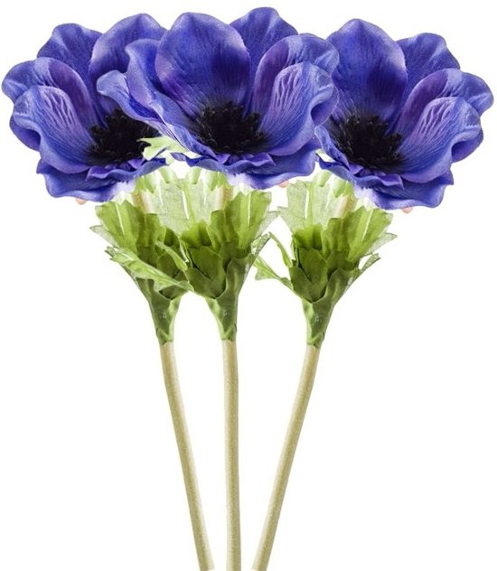 Blauwe kunstbloemen
