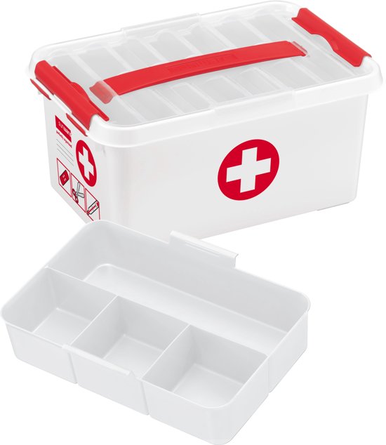 Sunware Q-line First Aid box 6L wit/rood