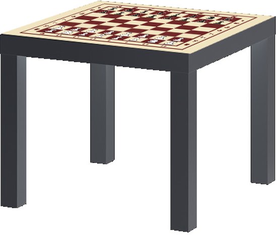 Afbeelding van het spel IKEA® Lack™ tafeltje met schaakbord print incl. stukken