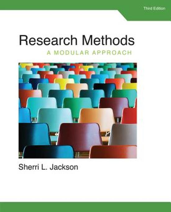 Research Methods Jackson, Sherri L. Samenvatting