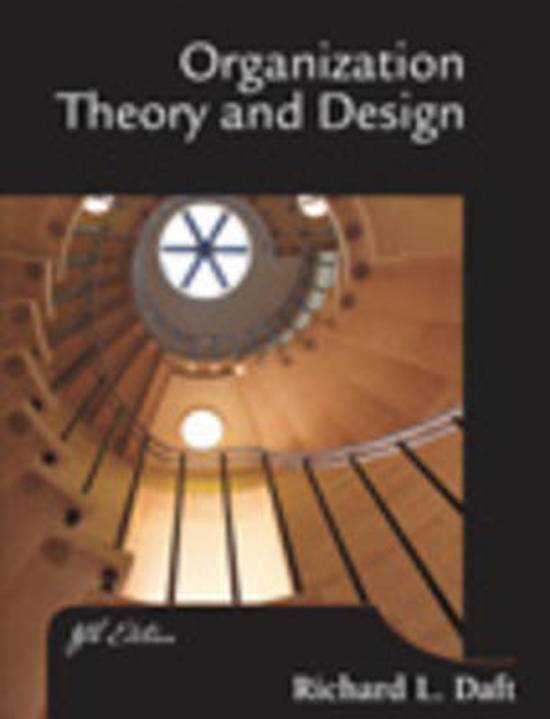 Resumen Teoría y Diseño Organizacional Richard Daft Capítulo 1