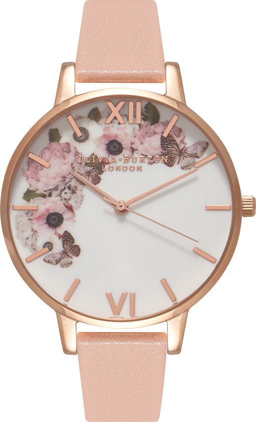 Olivia Burton Enchanted Garden Horloge Signature Florals - Roze/Goud