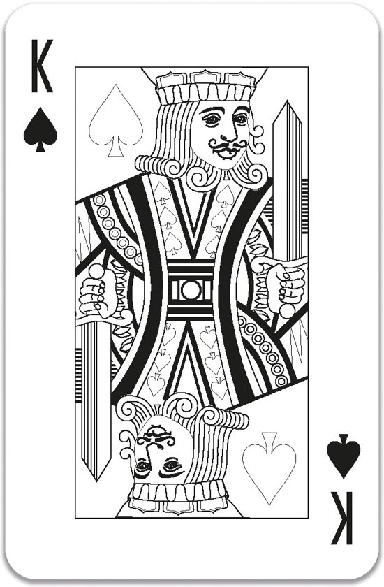 Thumbnail van een extra afbeelding van het spel Colour-In Speelkaarten King/Queen of Colours