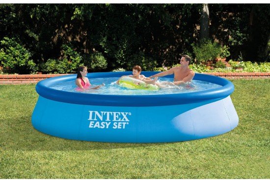 Intex Easy Set zwembad 366 x 76 cm -Met 12-Volt filterpomp (met reparatiesetje)