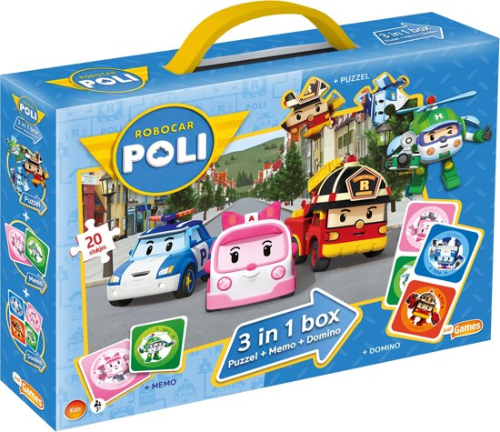 Afbeelding van het spel Robocar Poli - 3-in-1 Box (Puzzel+Memo+Domino)