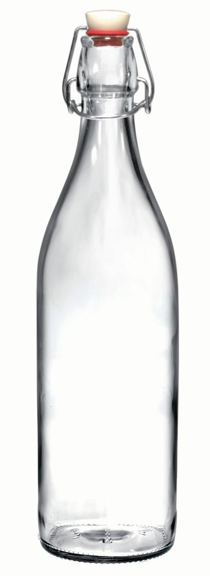 Glazen fles met heveldop Giara 1ltr