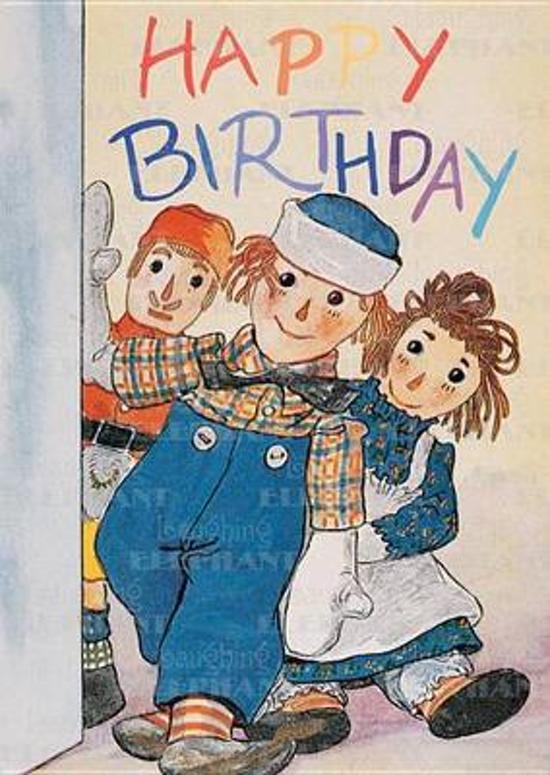 Thumbnail van een extra afbeelding van het spel Raggedy Ann & Andy - Birthday Greeting Card
