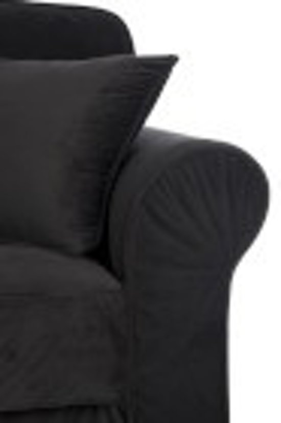 Duverger Velvet - Sofa - 2-zitbank -fluweel - zwart - kussens