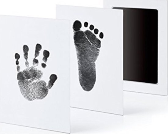 Baby voet- & handafdruk inkt set - zwart (Kraamkado)