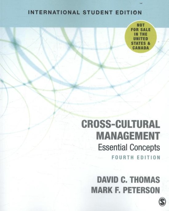 Samenvatting Cross-Cultural Management, ISBN: 9781506387529  Cross cultural management