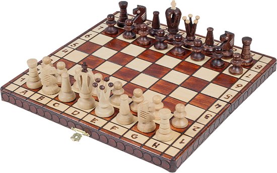 Afbeelding van het spel ROYAL 30cm-Luxe houten schaakbord Schaakspel