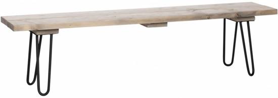Duverger Industry - Zitbank - naturel houten planken - smeedijzer