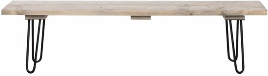 Duverger Industry - Zitbank - naturel houten planken - smeedijzer
