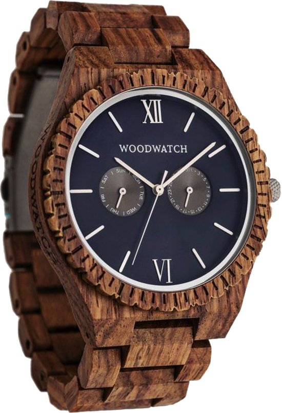 Bol De Offici le WoodWatch Ocean Blue Houten Horloge Heren