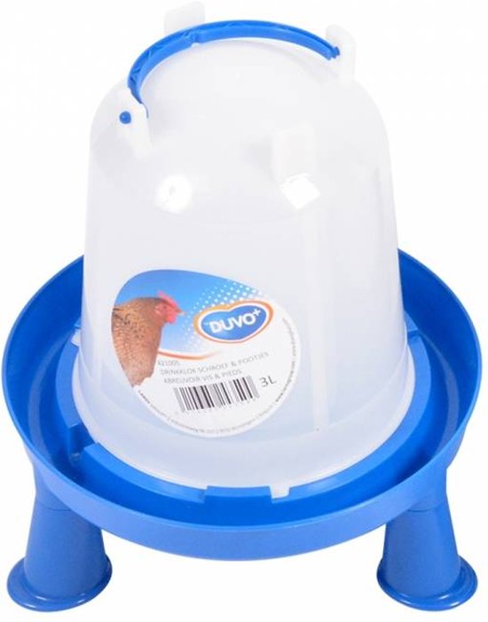 Drinktoren blauw met pootjes 10 liter