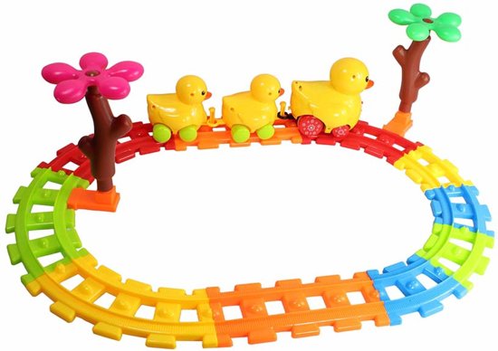 Afbeelding van het spel Eend Speelgoed | Eenden Trein | Kinder Speelgoed | Duck Railcar met mooie kleuren en muziek | Bevat 21 stuks