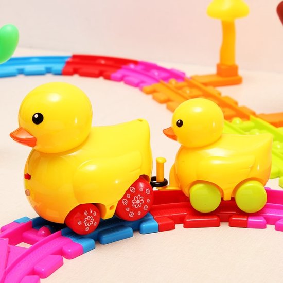 Thumbnail van een extra afbeelding van het spel Eend Speelgoed | Eenden Trein | Kinder Speelgoed | Duck Railcar met mooie kleuren en muziek | Bevat 21 stuks