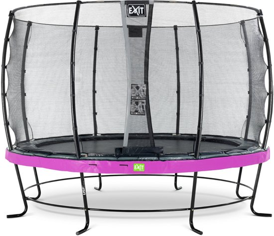 EXIT Elegant trampoline ø366cm met veiligheidsnet Economy - paars
