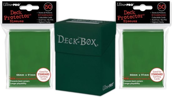 Afbeelding van het spel Ultra Pro Bundel voor Pokemon Kaarten - Deckbox 80+ en 2x50 Sleeves - Groen