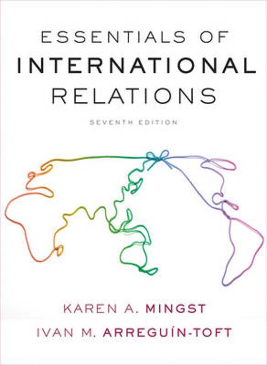 Essentials of International Relations, Mingst - Complete test bank - exam questions - quizzes (updated 2022)