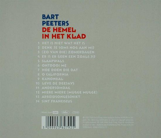 Bolcom De Hemel In Het Klad Bart Peeters Cd Album