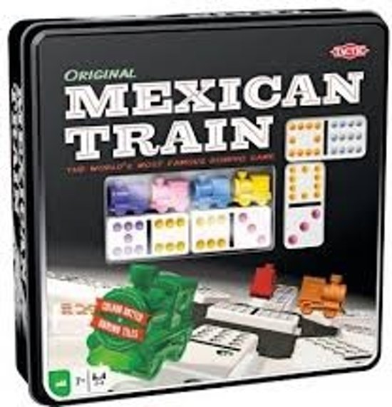 Afbeelding van het spel Tactic Domino Spel Mexican Train In Tin Box