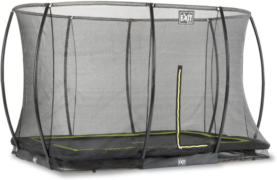 EXIT Silhouette inground trampoline 214x305cm met veiligheidsnet - zwart
