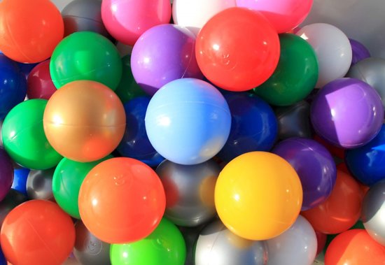 Ballenbakballen 60mm in 10 kleuren - 100 stuks