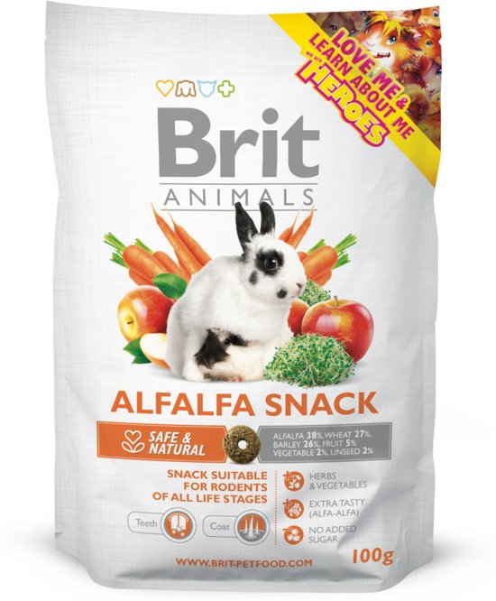 Brit animals Alfalfa snack 4x 100 gr