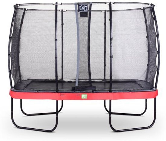 EXIT Elegant Premium trampoline 244x427cm met veiligheidsnet Economy - rood