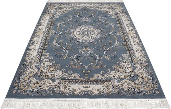 Hedendaags bol.com | Vloerkleed klassiek Hasankeyf perzisch tapijt blauw 80x300cm EK-63