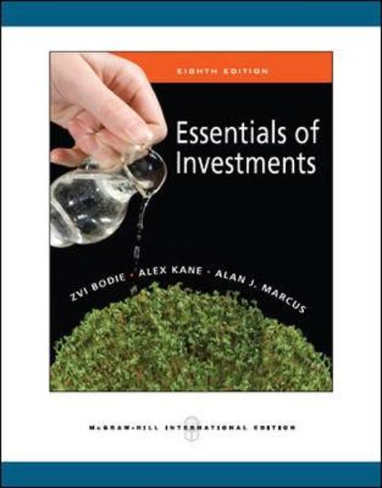 TEST BANK FOR Essentials of Investments 12th Edition by Bodie 2023/2024 VERIFIED ANSWERS 