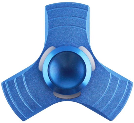 Hand Spinner / Metal look / Aluminium / Tri Spinner / Anti-Stress / Concentratie verhogend in Blauw