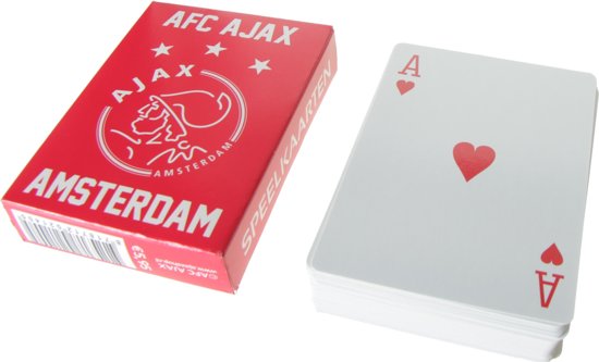 Afbeelding van het spel Speelkaarten ajax wit/rood/wit logo