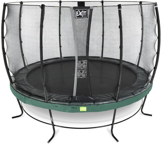 EXIT Elegant trampoline ø427cm met veiligheidsnet Economy - groen