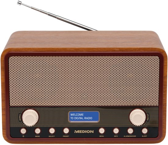 MEDIONÂ® LIFE E66312 DAB+ Retro Radio (bruin)