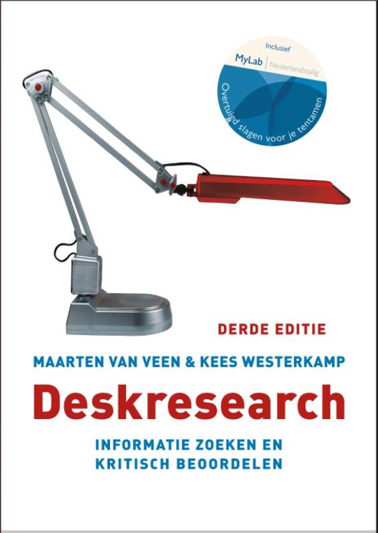 Samenvatting Deskresearch, ISBN: 9789043026789  Research