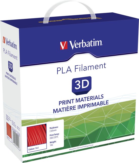 Verbatim 55279 3D Printer Filament PLA 2.85mm 1kg Rood