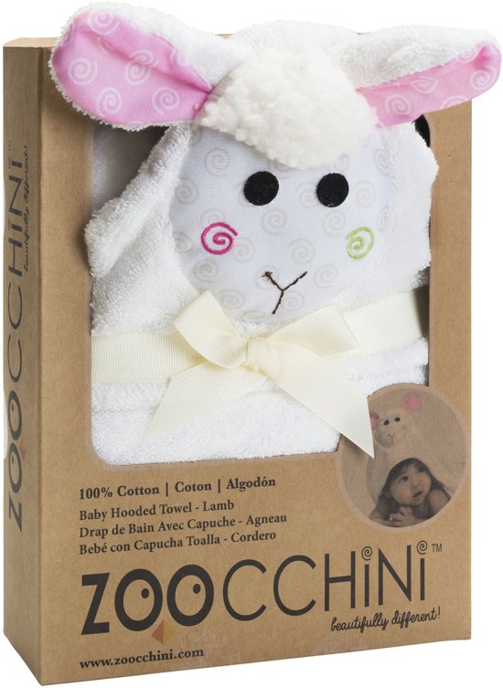 Zoocchini baby badcape 100% katoen - Lola the Lamb