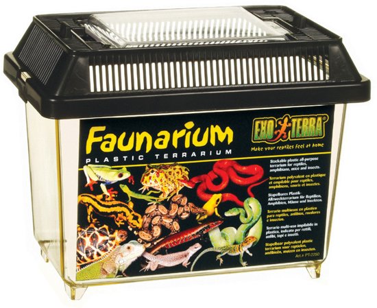 Exo Terra Terrarium Faunarium Mini Zwart 18x11x12.5 cm