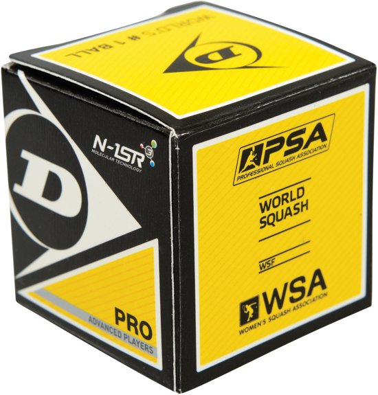 Dunlop Pro squashballen dubbel geel stip 12x