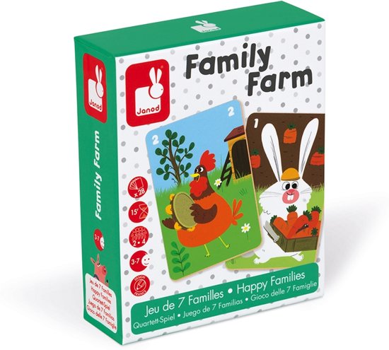 Thumbnail van een extra afbeelding van het spel Janod Spel - geheugenspel - familie boerderij