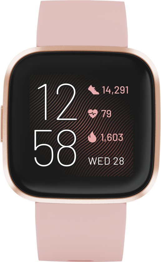 Fitbit Versa 2 - smartwatch - roze koper