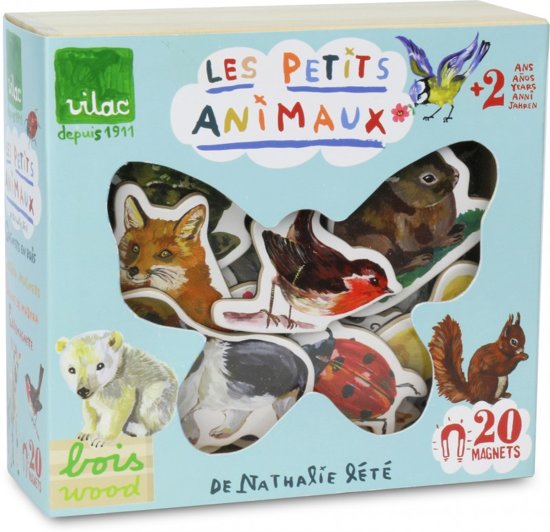 Thumbnail van een extra afbeelding van het spel VILAC magneten speelgoed Dieren van hout - Nathalie Lete