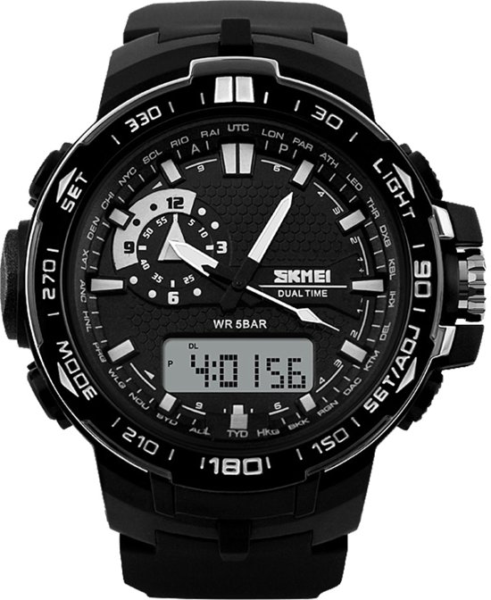 bol-digitaal-horloge-heren-zwart-grijs-met-stopwatch